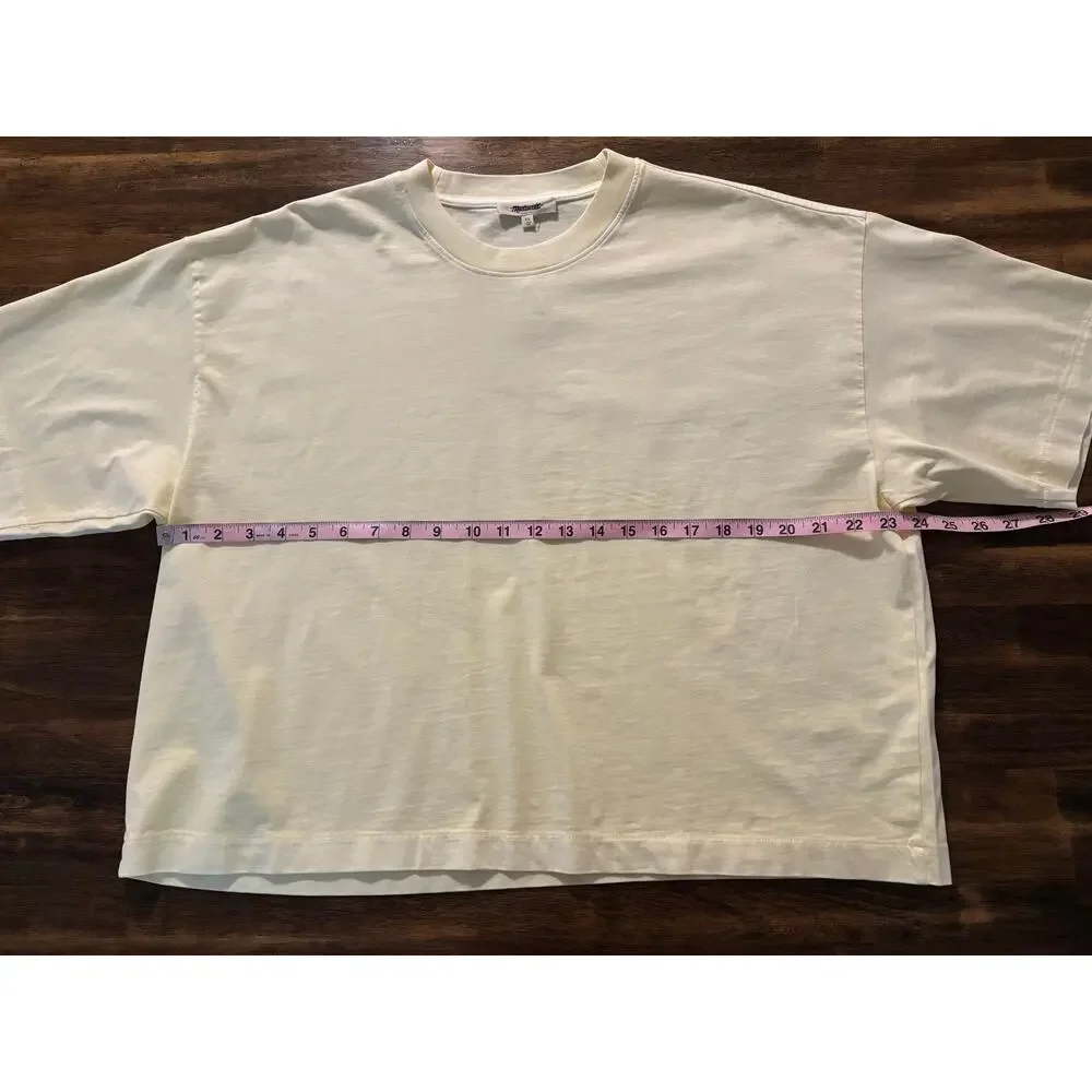 Madewell Women’s XL Boxy Crop Tee 100% Cotton Allday Jersey Oversized Relaxed - Picture 5 of 7